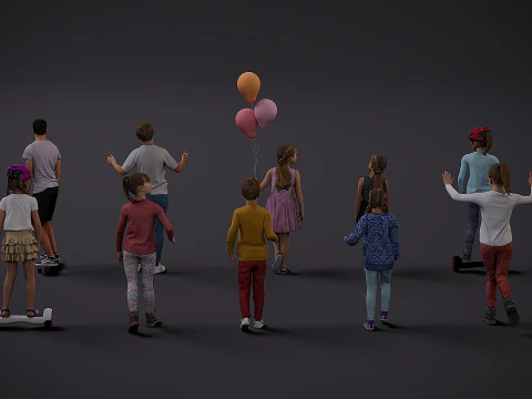 Childrens Collection x10 3D Model