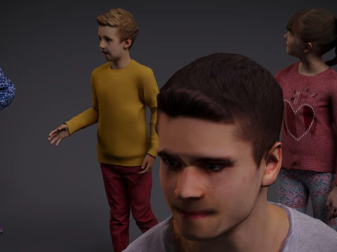 Childrens Collection x10 3D Model