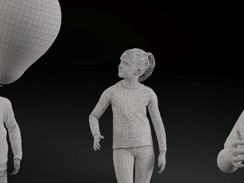 Childrens Collection x10 3D Model