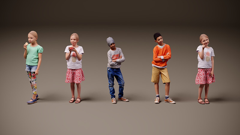 Childrens-Collection-x5 01 3D Model .c4d .max .obj .3ds .fbx .stl .blend 