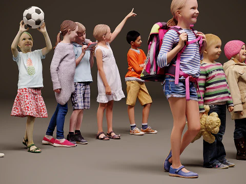 Childrens Collection x10 02 3D Model