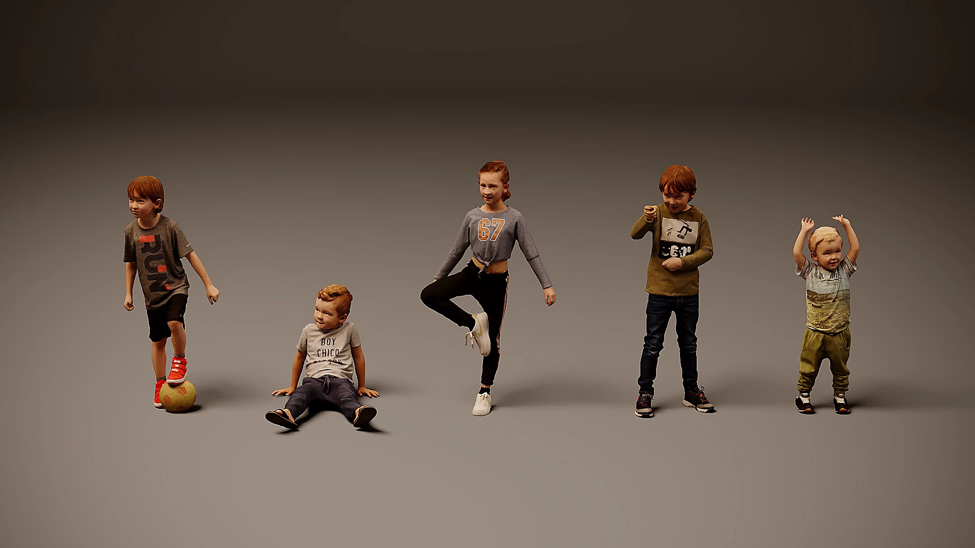 Childrens Collection x 5 3D Model .c4d .max .obj .3ds .fbx .stl .blend