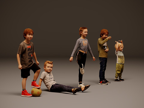 Childrens Collection x 5 Model 3D