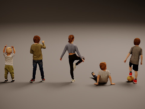 Childrens Collection x 5 Model 3D