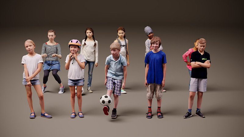 Childrens-Collection-x10 00 3D Modell .c4d .max .obj .3ds .fbx .stl .blend 
