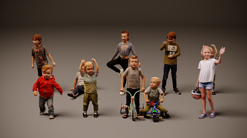 Childrens Collection x 10 05 3D Model .c4d .max .obj .3ds .fbx .stl .blend 