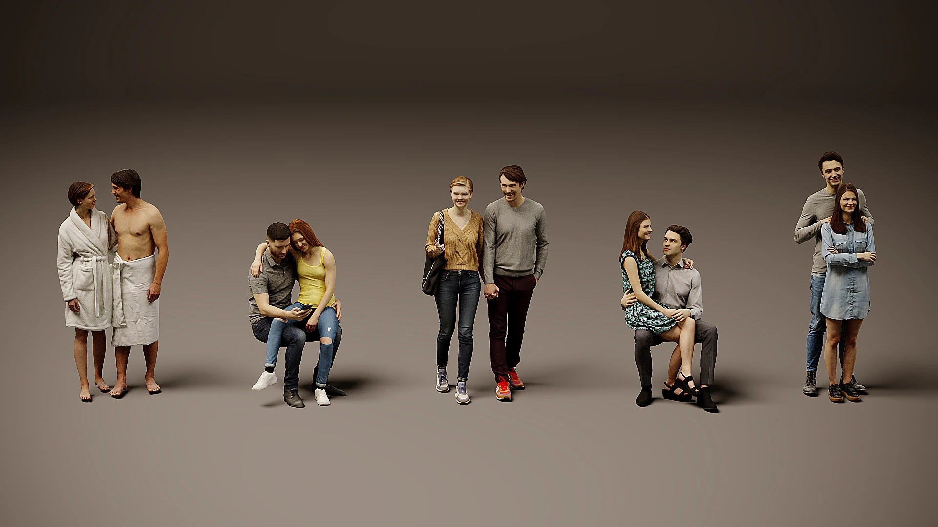 Collection of pairs x 5 3D Model .c4d .max .obj .3ds .fbx .stl .blend 