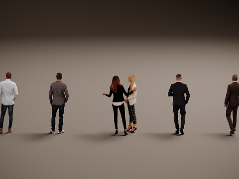 Collection of office workers x 5 01 3Dモデル