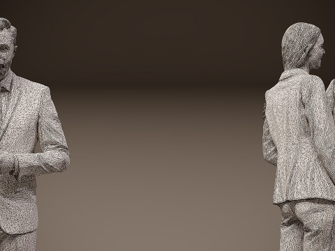 Collection of office workers x 5 01 3Dモデル