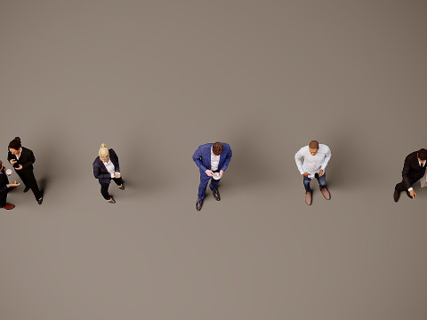 Collection of office workers x 5 02 Modello 3D
