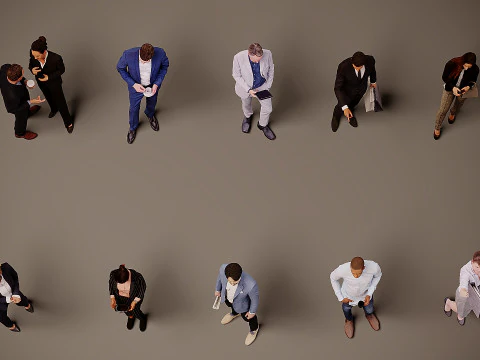 Collection of office workers x10 3D Model