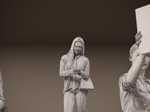 Collection of office workers x10 Model 3D