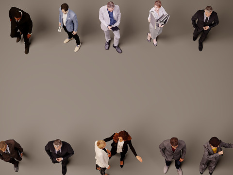 Collection of office workers x10 01 3D Model