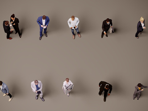 Collection of office workers x10 02 3D Model