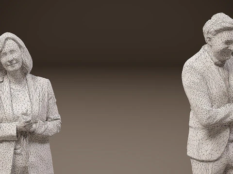 Collection of office workers x 5 03 3D Model