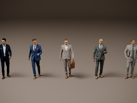 Collection of office workers x 5 04 3Dモデル