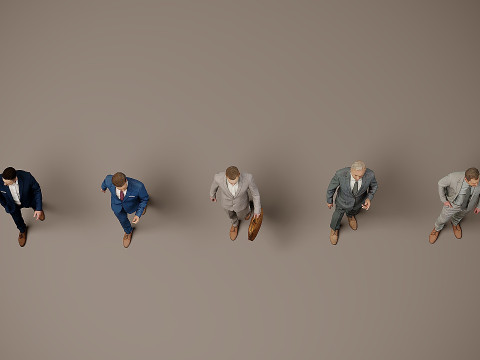 Collection of office workers x 5 04 Modello 3D