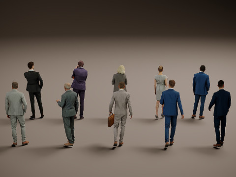 Collection of office workers x 10 03 3D 模型