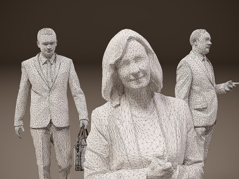 Collection of office workers x 10 03 3D 模型