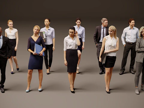 サラリーマン&times;10のコレクション 04 3Dモデル