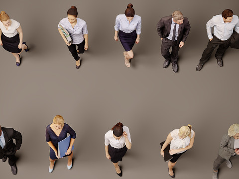 Collection of office workers x 10 04 3D 模型