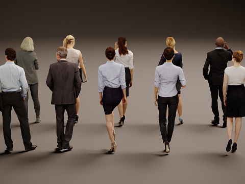 Collection of office workers x 10 04 3D 模型