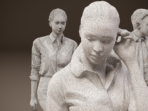Collection of office workers x 10 04 3D 模型