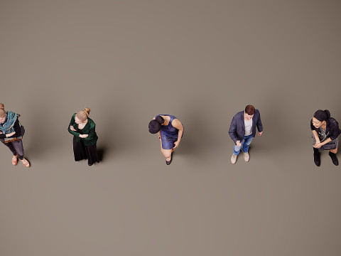 Collection of people x 5 02 Modèle 3D