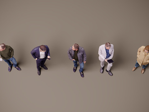 Collection of people x 5 Modelo 3D