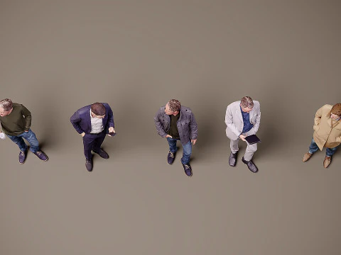 Collection of people x 5 3D Model