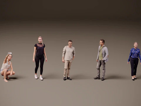 Koleksi orang x 5 04 Model 3D