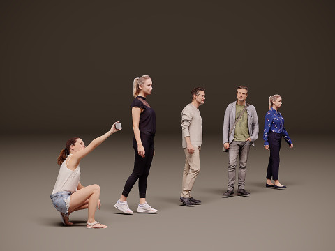 Collection of people x 5 04 3D Модель