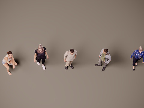 Collection of people x 5 04 3D Модель