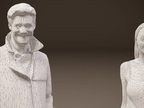 Collection of people x 5 05 3D Model
