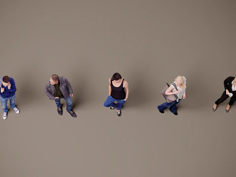 Collection of people x 5 06 3D Model