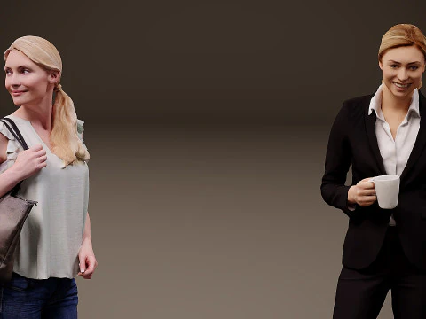 Collection of people x 5 06 3D Model