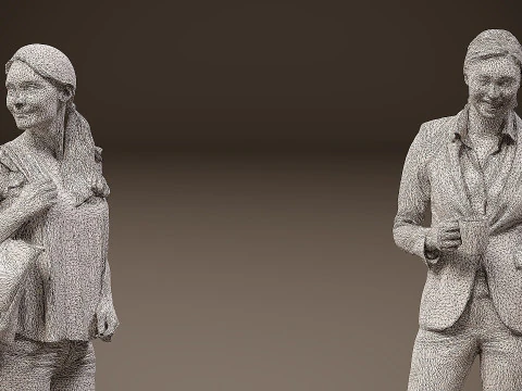 Collection of people x 5 06 3D Model