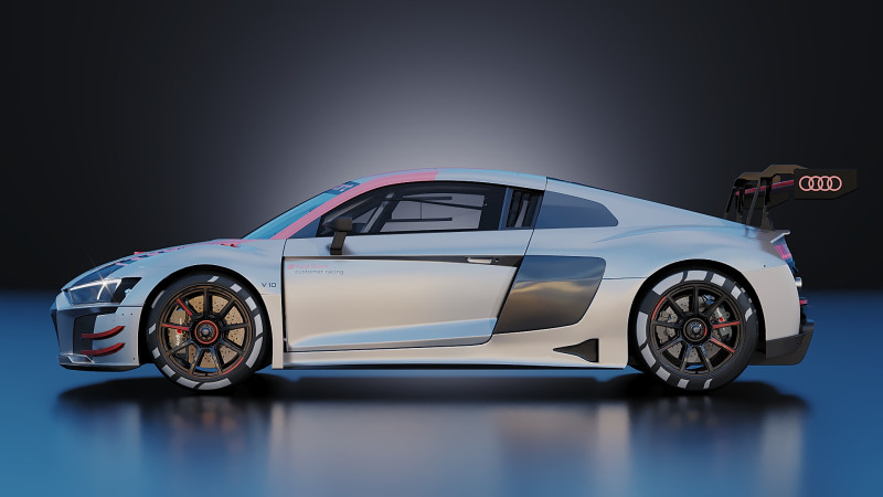 Audi R8 LMS GT3 2020 3D 模型 .c4d .max .obj .3ds .fbx .stl .blend 