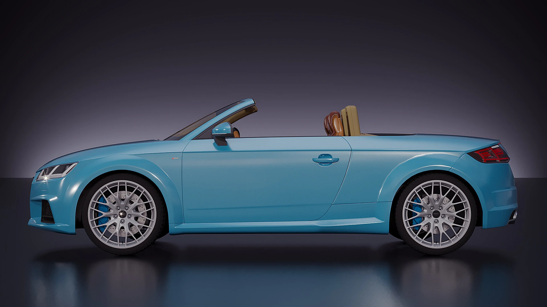 Audi TT Roadster cabriolet 2017 3D Model .c4d .max .obj .3ds .fbx .stl .blend 