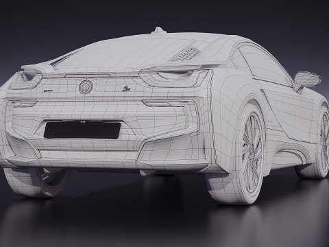 Sedã i8 2015 Modelo 3D