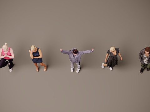Collection of people x 5 Modelo 3D