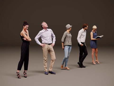 Koleksi orang x 5 00 Model 3D