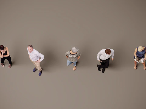Collection of people x 5 00 3D Model