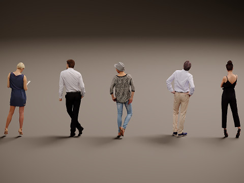 Koleksi orang x 5 00 Model 3D