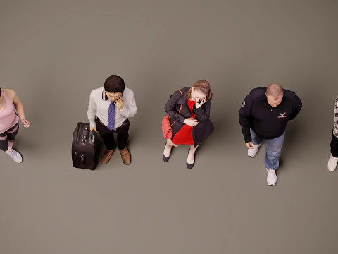 Collection of people x 5 07 3D Model