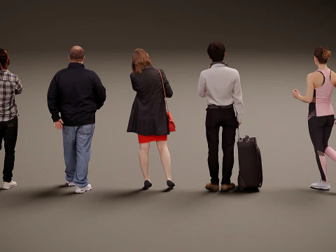 Collection of people x 5 07 3D Model