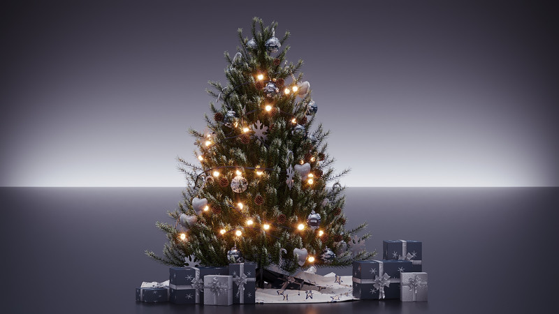 Christmas Decor 01 3D 模型 .c4d .max .obj .3ds .fbx .stl .blend 
