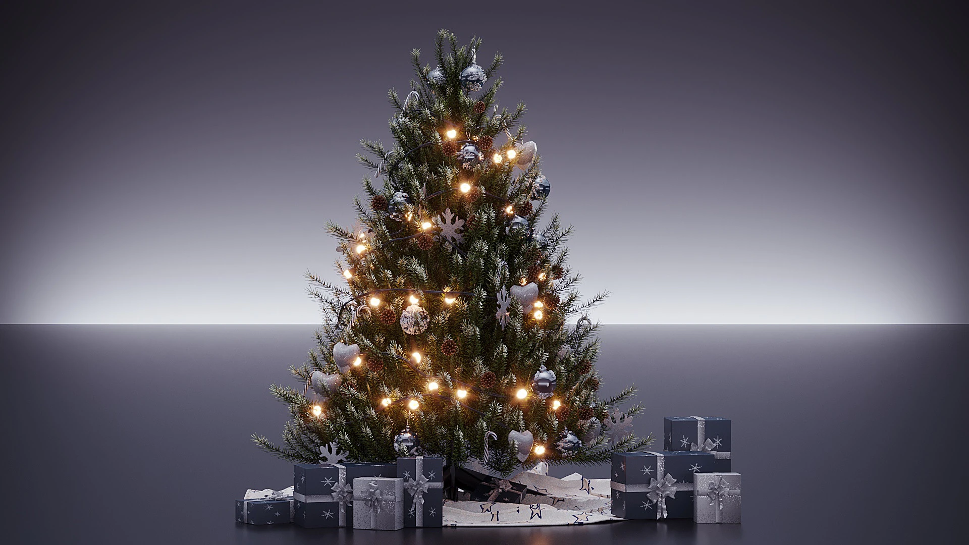 Decora&ccedil;&atilde;o de Natal 01 Modelo 3D .c4d .max .obj .3ds .fbx .stl .blend 