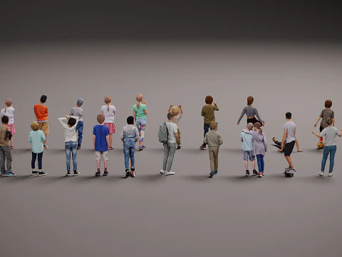 बच्चों का संग्रह x 20 3D मॉडल