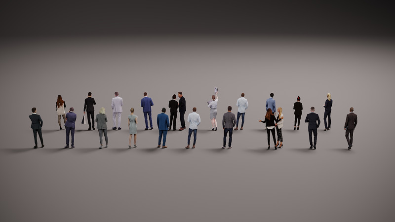 Collection of office workers x 20 3D 模型 .c4d .max .obj .3ds .fbx .stl .blend 
